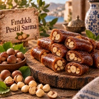 Fındıklı Ezmeli Kadayifli  Pestil Sarma