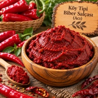 Köy Tipi Acı Biber Salçası