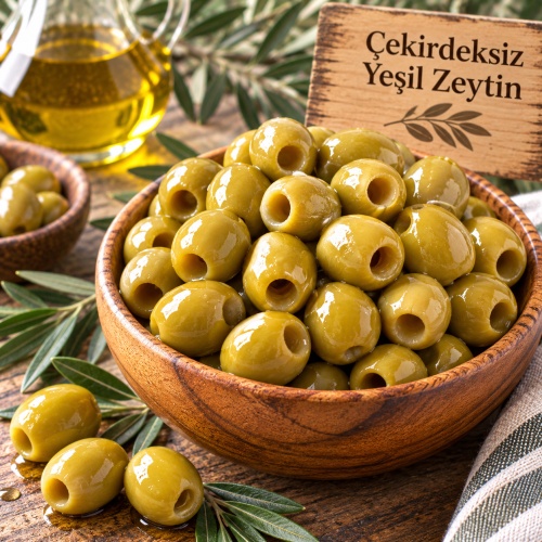 Çekirdeksiz Yeşil Zeytin
