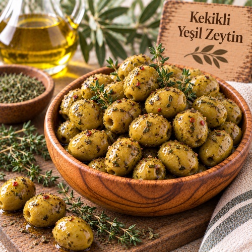 Kekikli Yeşil Zeytin